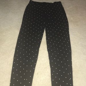 black polka dot leggings